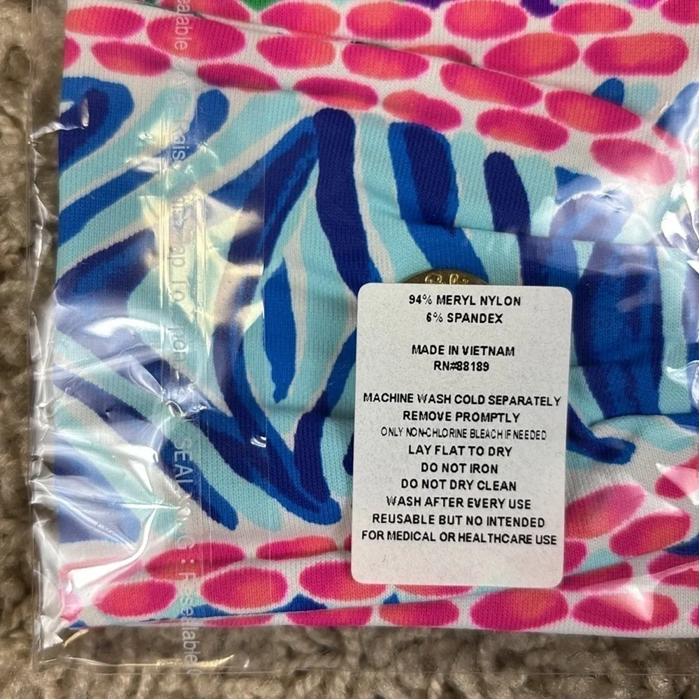 New Lilly Pulitzer button up headband blue Pundy isle be back